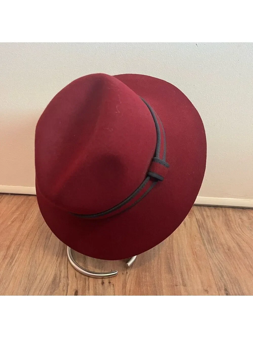 Isaac Mizrahi Wool Magenta Deep Red Fedora Hat